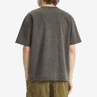 FrizmWORKS Men's Black Flag Pigment Dye T-Shirt in Charcoal