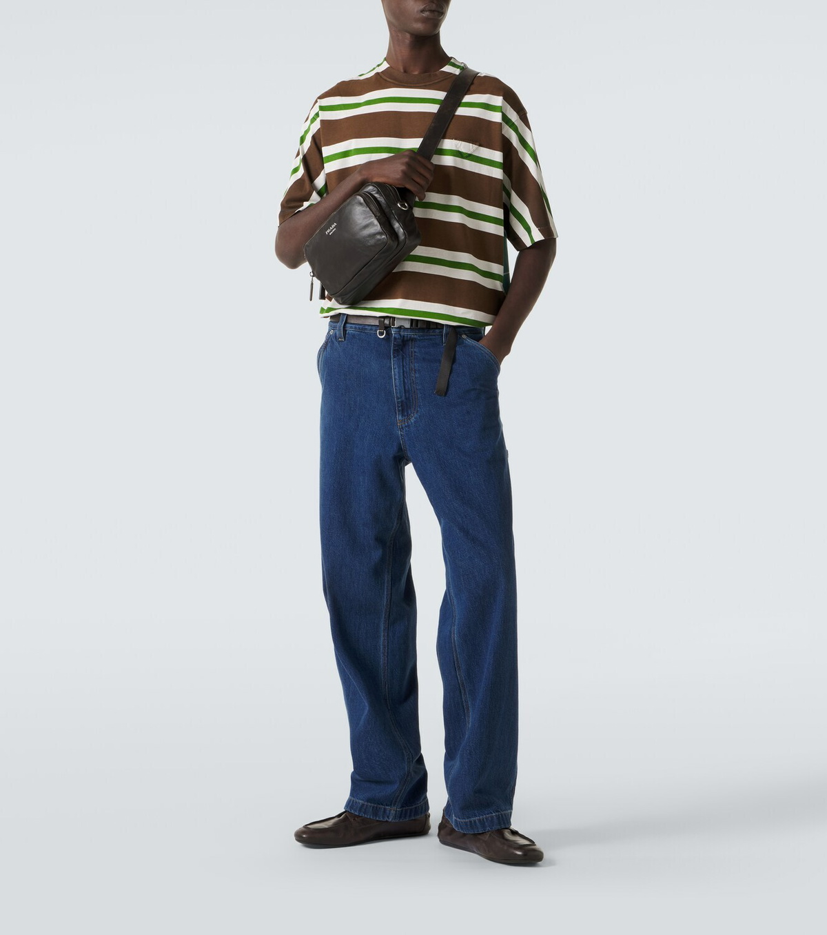 Prada Striped cotton jersey T-shirt