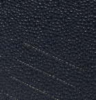 Thom Browne - Striped Pebble-Grain Leather Billfold Wallet - Midnight blue