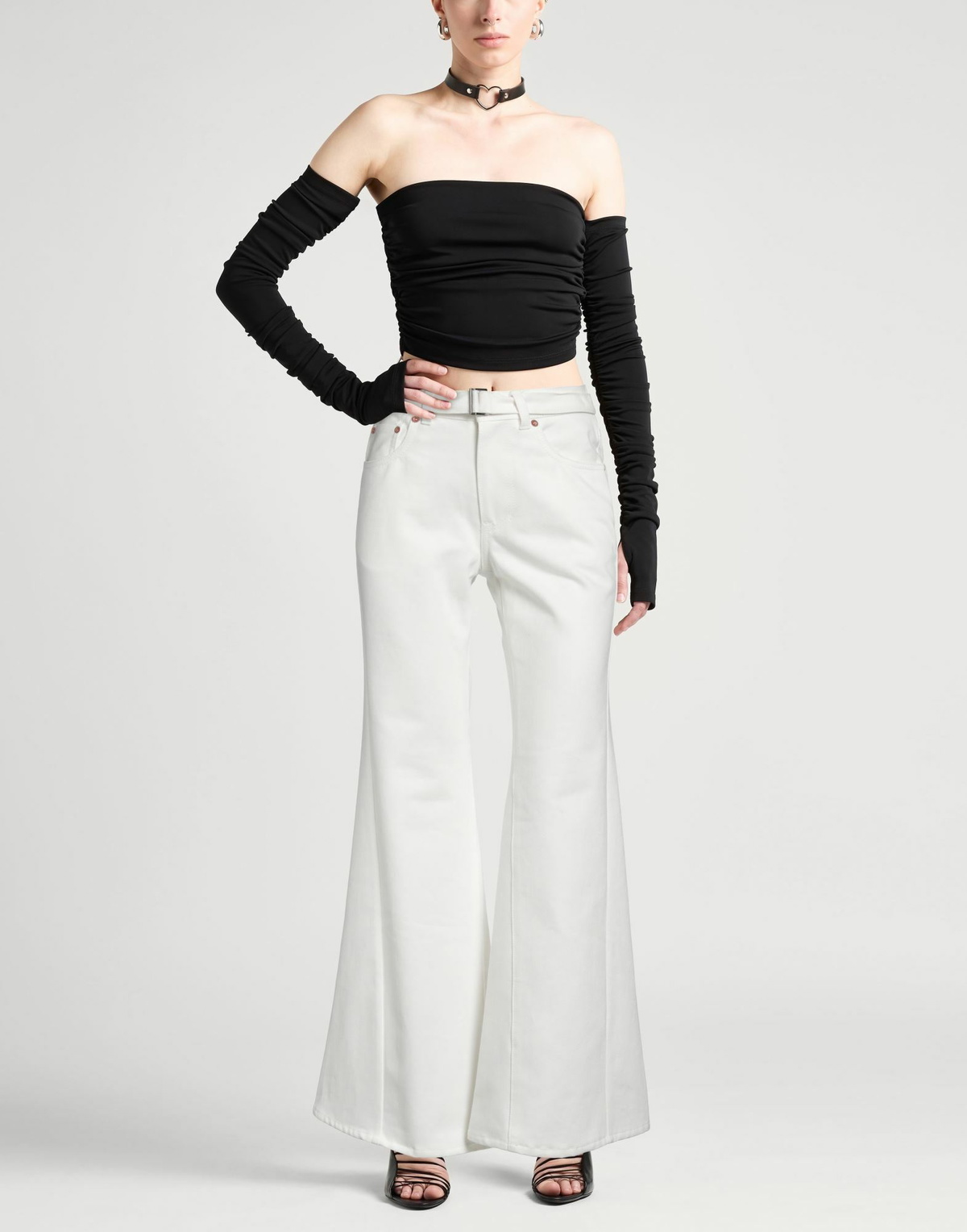 Sacai Womens Jeans in White