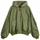 Balenciaga Men's Oversized Bomber Jacket in Khaki