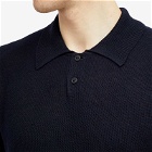 A.P.C. Men's Jay Knit Polo Shirt in Dark Navy