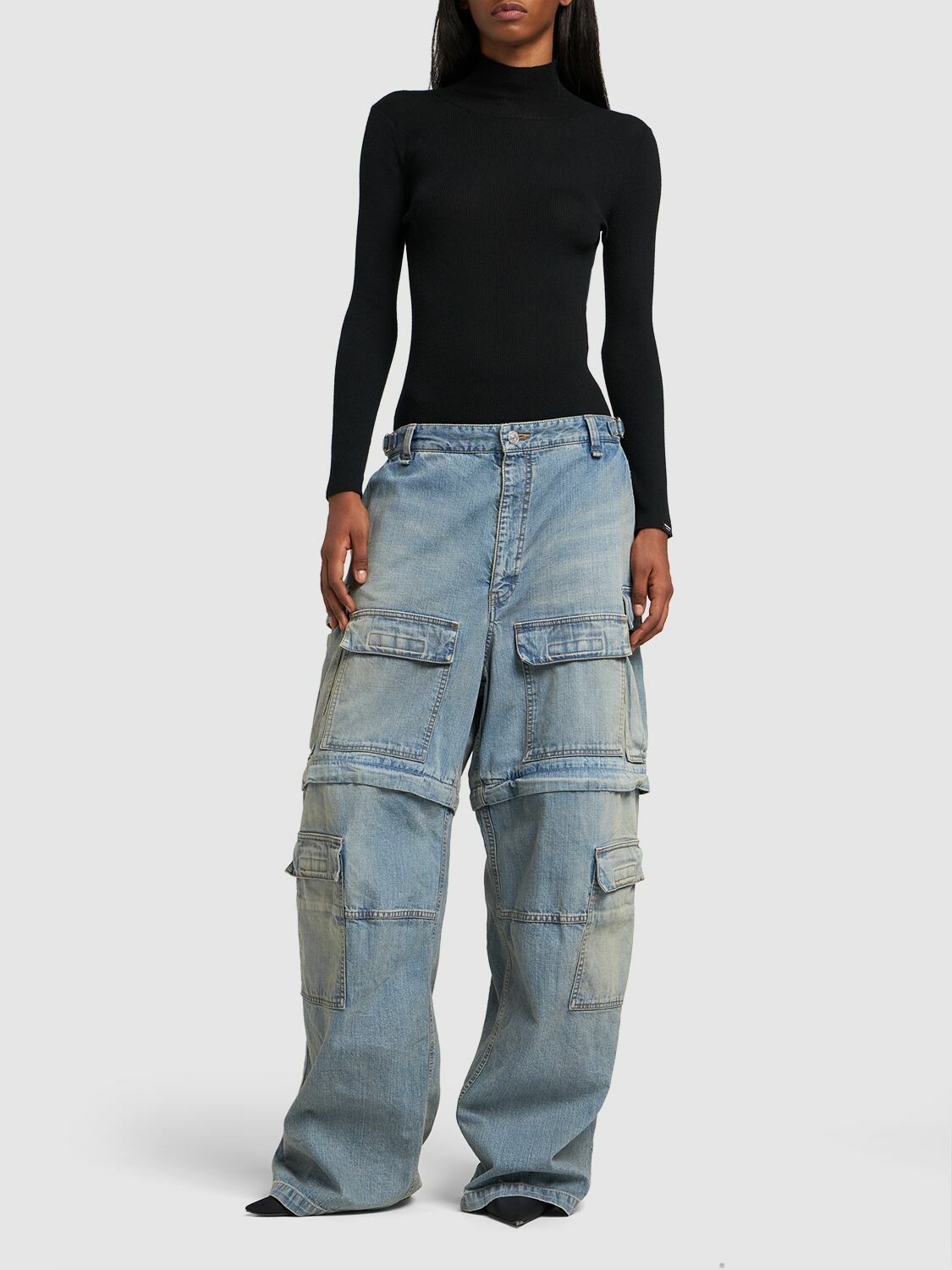 Balenciaga denim cargo pants online