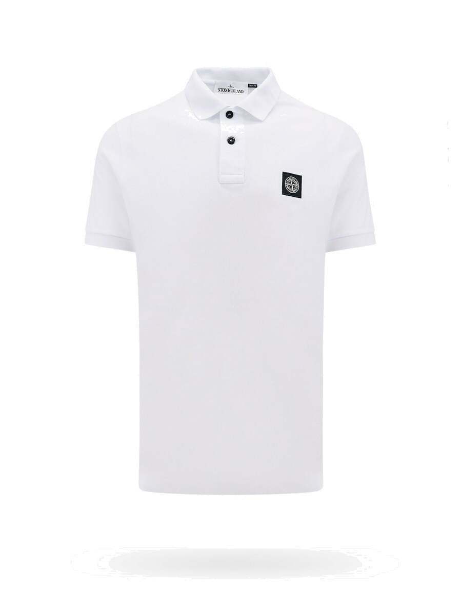 Stone Island White Polo Shirt main image 1