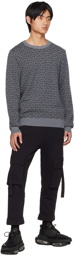 Balmain Gray Monogram Sweater