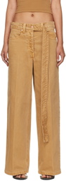 Alexander Wang Brown Belted Raver Jeans