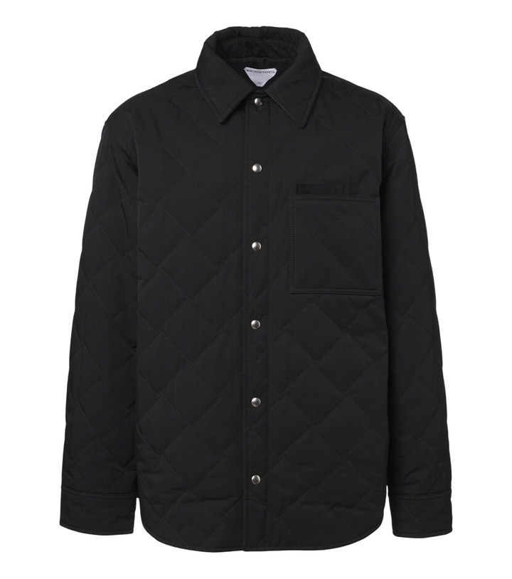 Photo: Bottega Veneta Intrecciato quilted cotton-blend overshirt