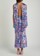 Rixo Hayley Scarf-effect Devoré Maxi Dress Multicoloured