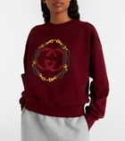 Gucci Logo embroidered cotton sweatshirt