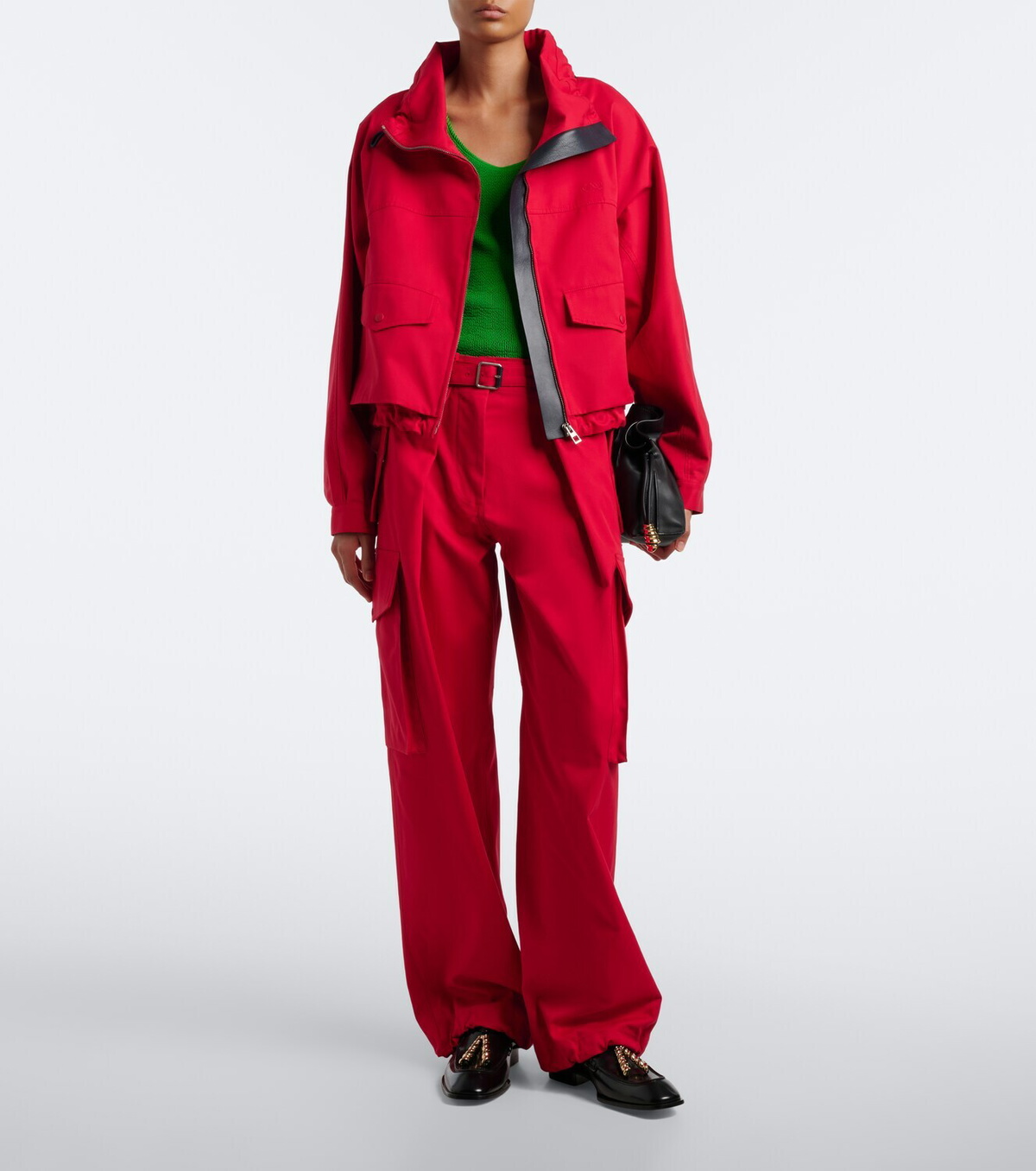 Loewe Cotton and silk cargo pants