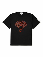 JW Anderson - Embroidered Cotton-Jersey T-Shirt - Black