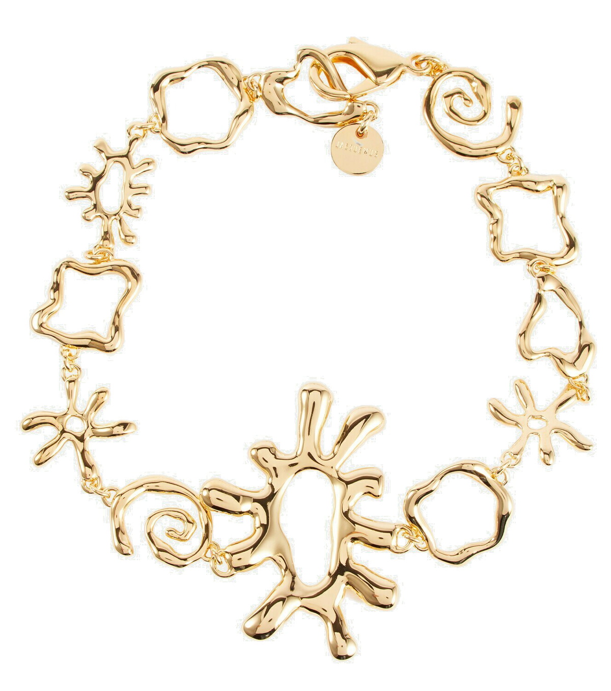 Jacquemus - Le Bracelet De Cheville O gold-pleated anklet