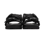 Bottega Veneta Black Leather and Canvas Camper Sandals