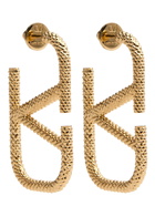 Valentino Garavani VLogo Textured Hoop Earrings - Gold - One Size