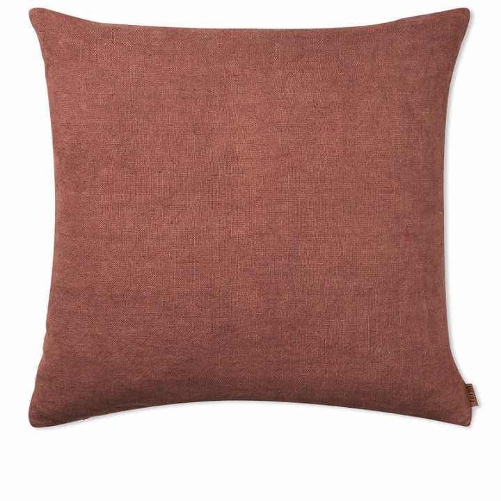 Photo: Ferm Living Heavy Linen Cushion in Berry Red