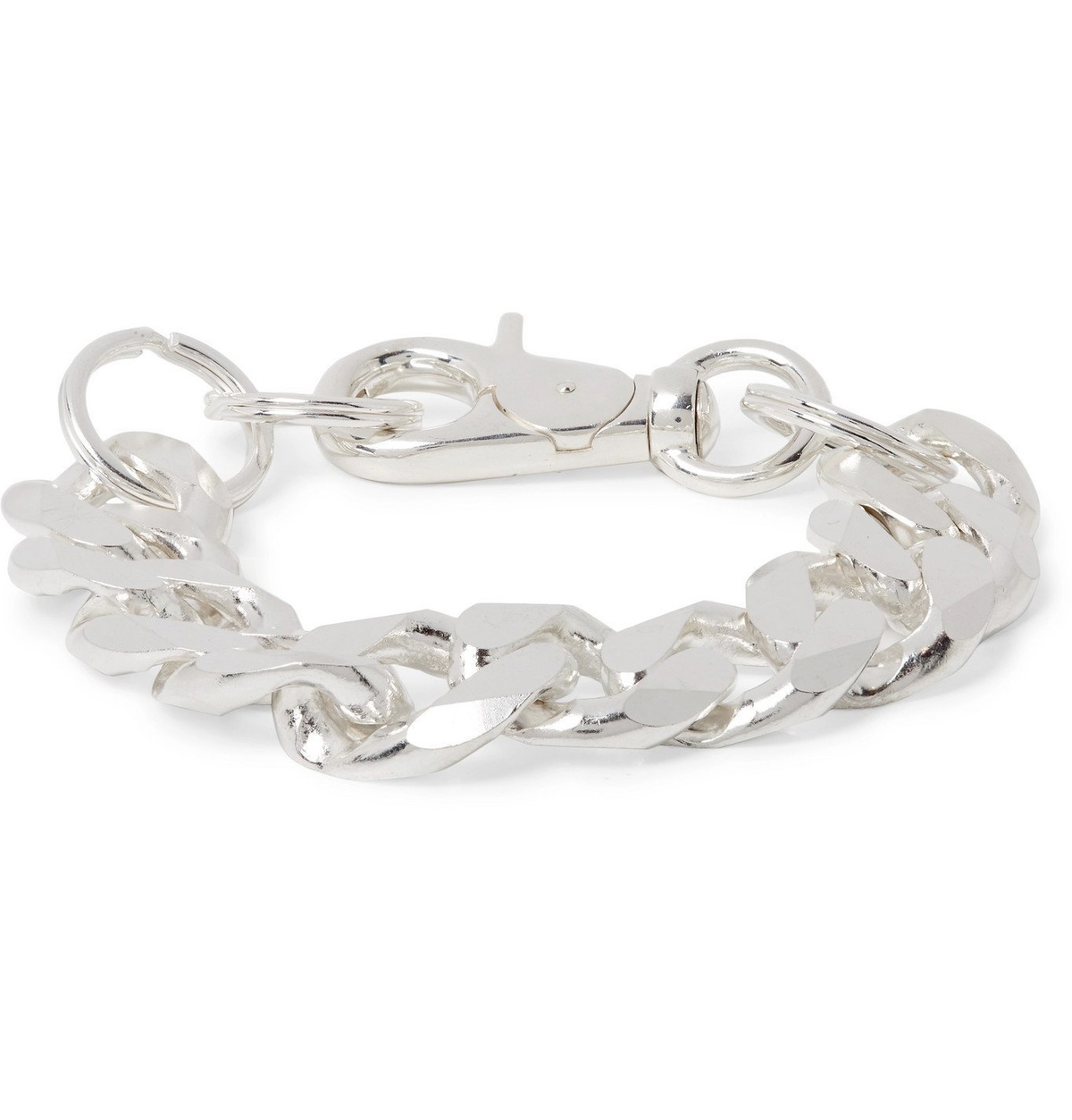 Martine Ali - XL Flat Link Sterling Silver Chain Bracelet - Silver