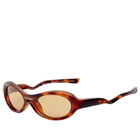 Le Specs x No Problemo Vortex Deux Sunglasses in Tortoiseshell/Mustard Mono 
