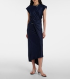 Rabanne Draped jersey maxi dress