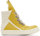 Rick Owens Yellow Jumbolaced Geobasket Sneakers