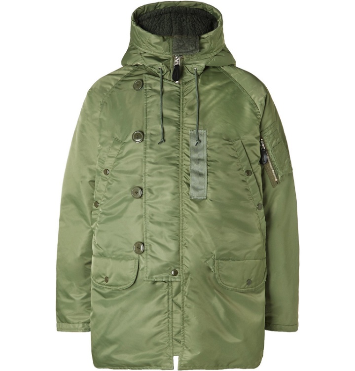 Photo: Beams Plus - Quilted Shell PrimaLoft Down Parka - Green