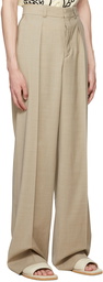 Nanushka Beige Pleated Trousers