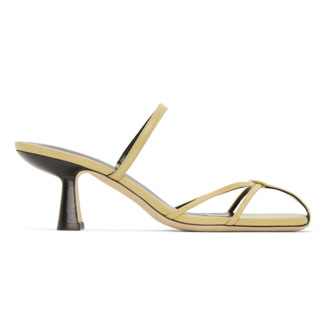 BY FAR Yellow Edita Heeled Sandals By Far