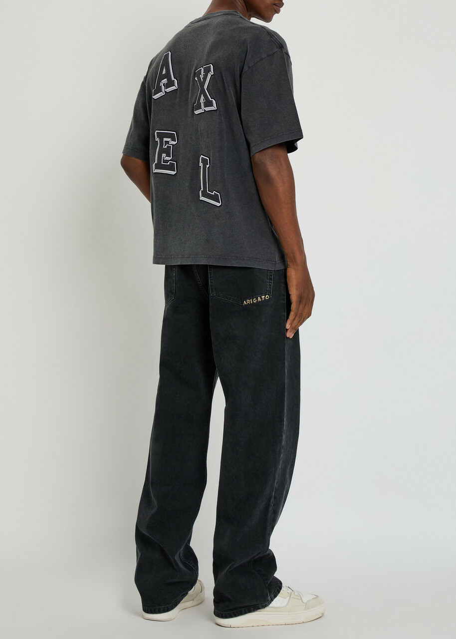 Axel Arigato Typo Summer Logo-appliqué Cotton T-shirt Black
