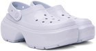 Crocs Blue Stomp High Shine Clogs