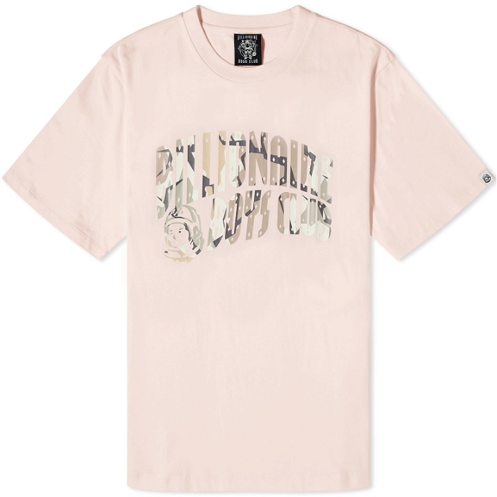 Photo: Billionaire Boys Club Men's Camo Arch Logo T-Shirt in Pink