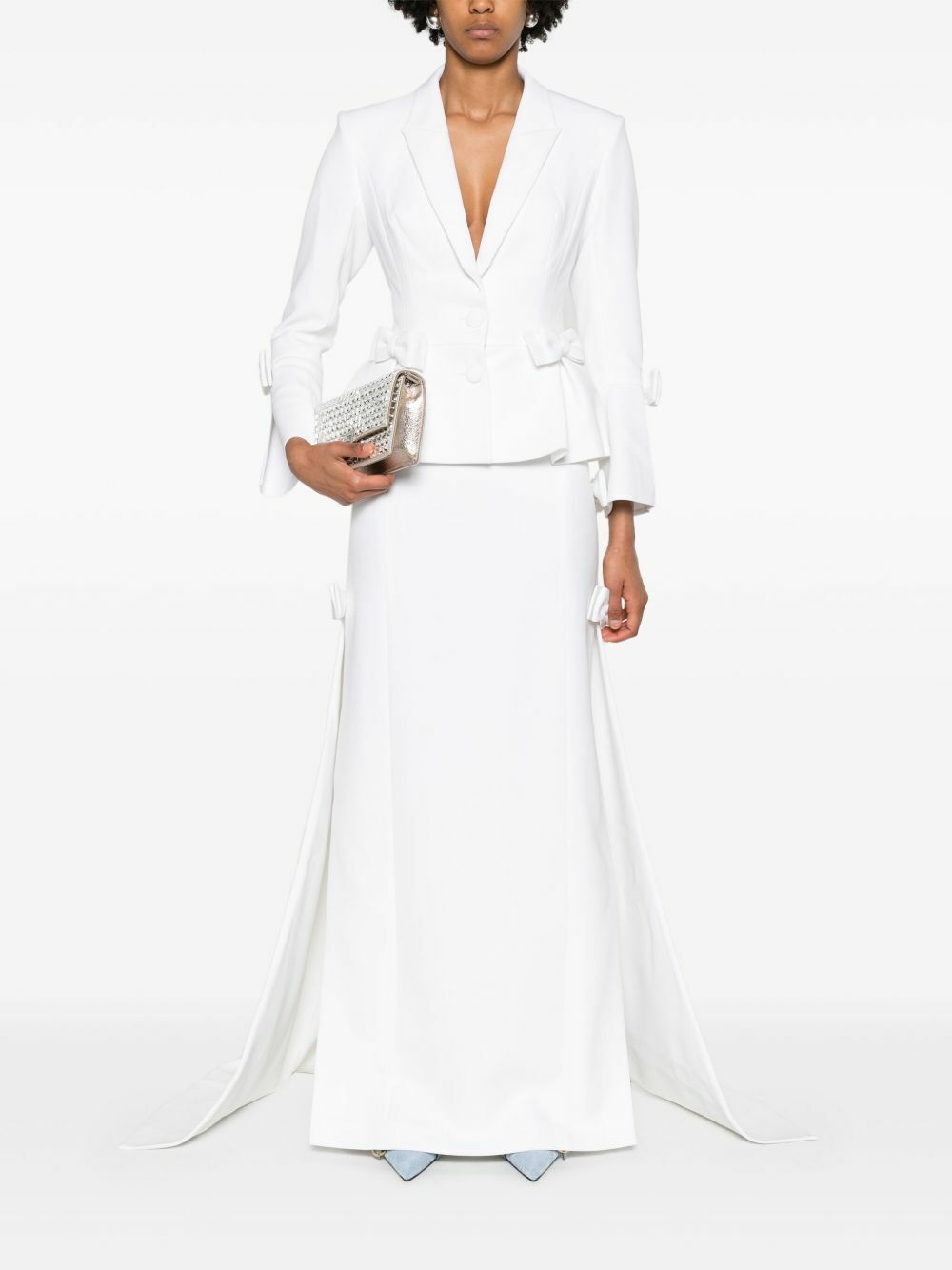 Huishan Zhang White Sabina Floor-Length Skirt