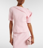 Safiyaa Marley draped crêpe top