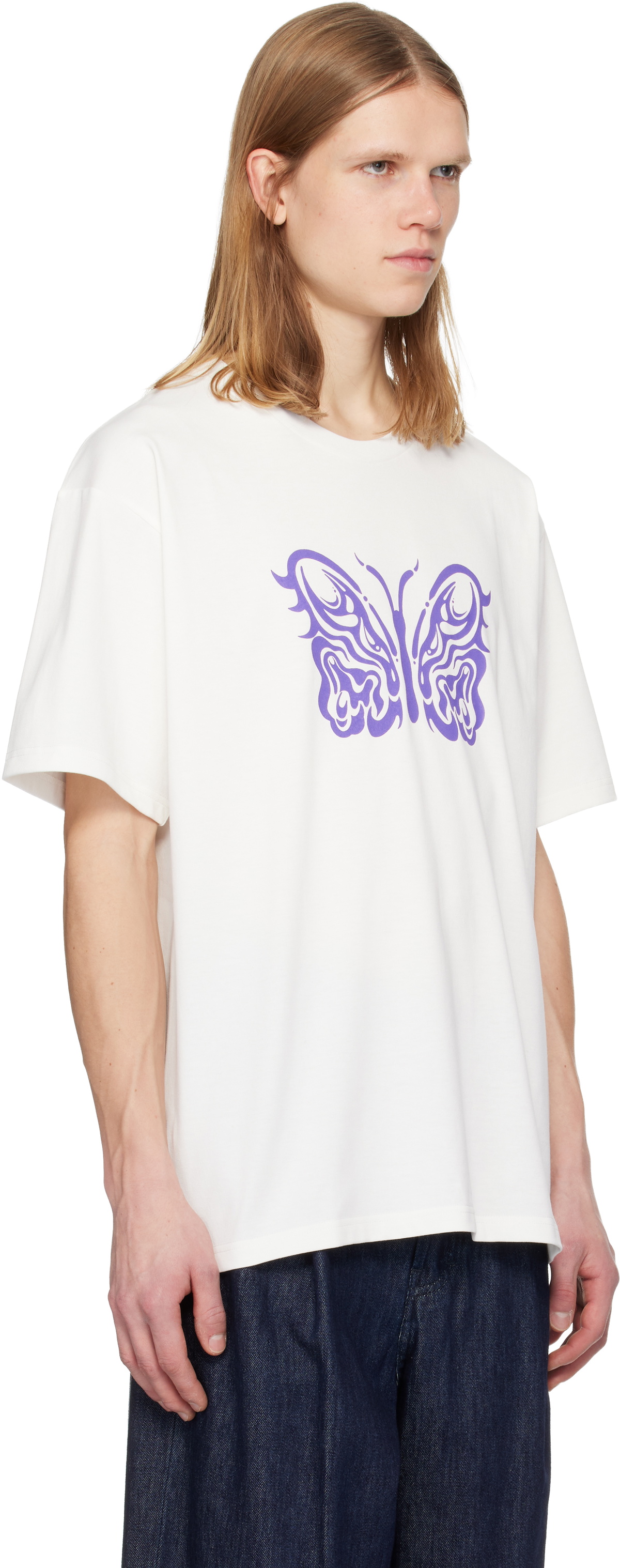 NEEDLES × Kae Tanaka S/S Crew Neck Tee NEEDLES Off-White Kae Tanaka Edition S/S Crew Neck T-shirt Needles