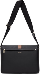 Paul Smith Black Signature Stripe Messenger Bag