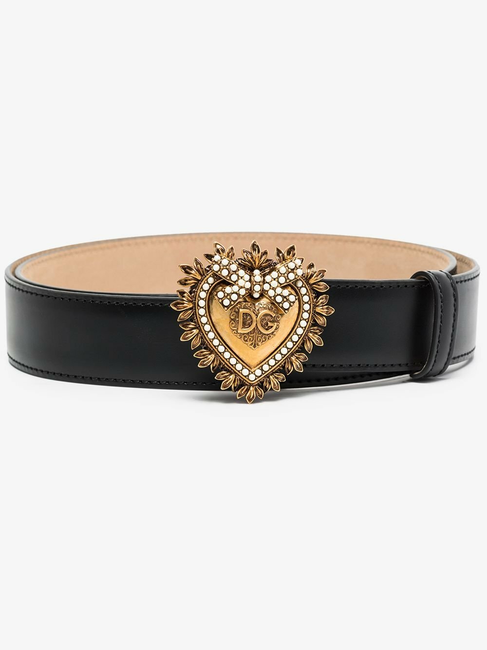 Dolce & Gabbana Black Devotion Heart Buckle Belt Dolce & Gabbana display picture 2