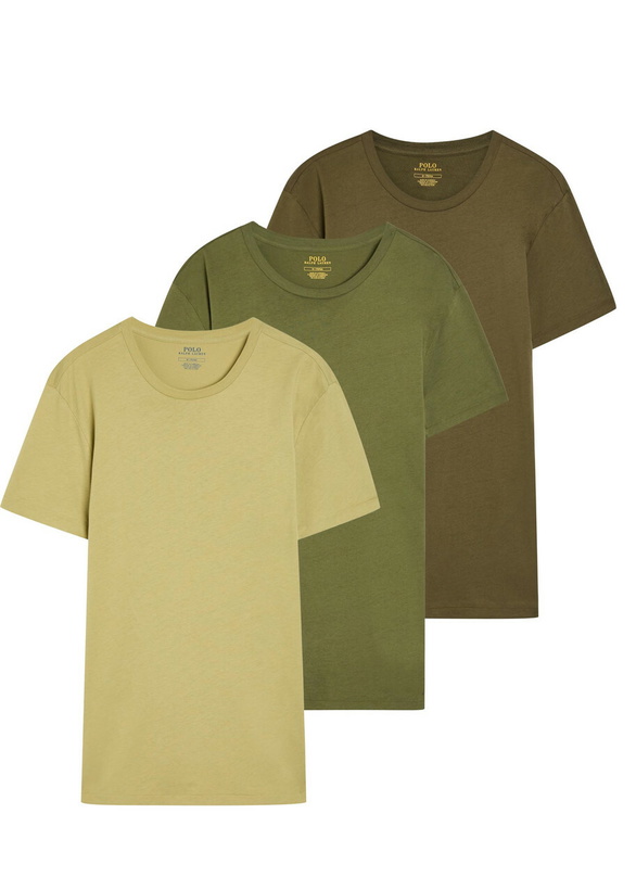 Photo: Polo Ralph Lauren Logo-embroidered Cotton T-shirt set of Three Beige