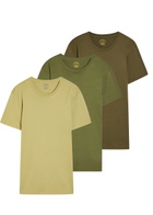 Polo Ralph Lauren Logo-embroidered Cotton T-shirt set of Three Beige
