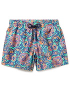 Etro - Mid-Length Paisley-Print Swim Shorts - Blue