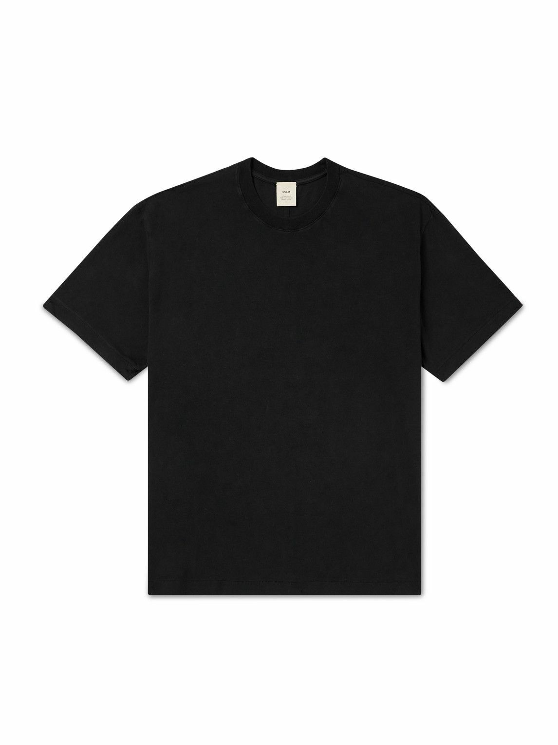 SSAM - Charlie Organic Cotton-Jersey T-Shirt - Black