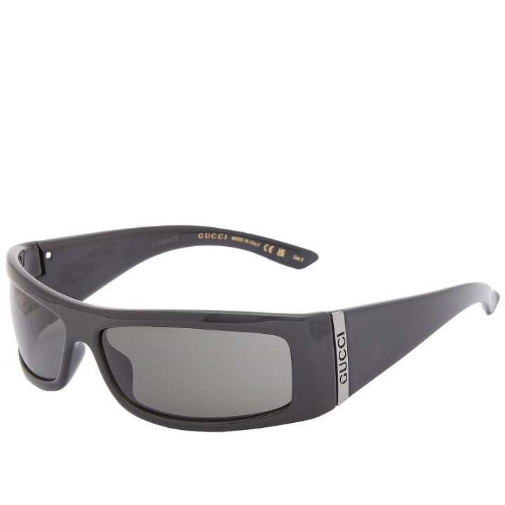 Photo: Gucci Men's Eyewear GG1492S Sunglasses in Black/Grey