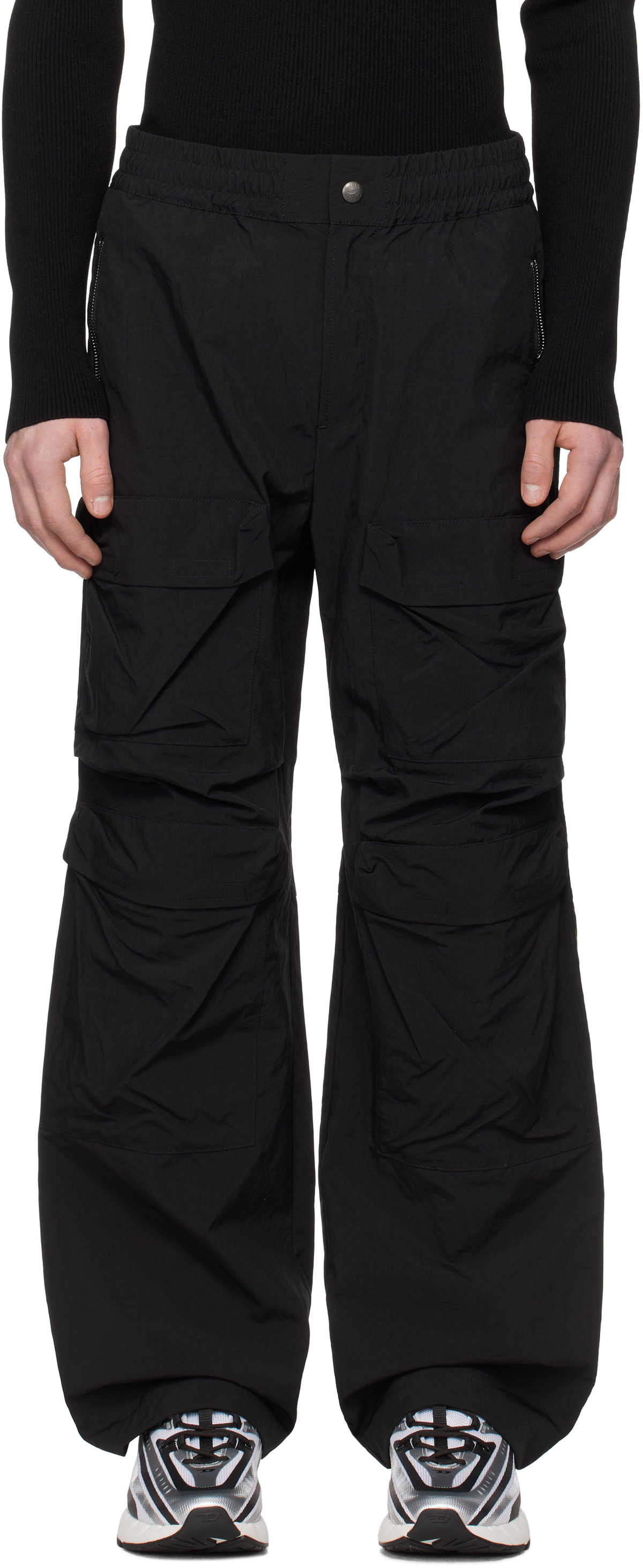 パンツ DIESEL Denim Print Nylon Pants Men's Cargo pants with creased-effect print | Multicolor | Diesel