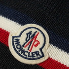 Moncler Men's Tricolour Logo Beanie in Black