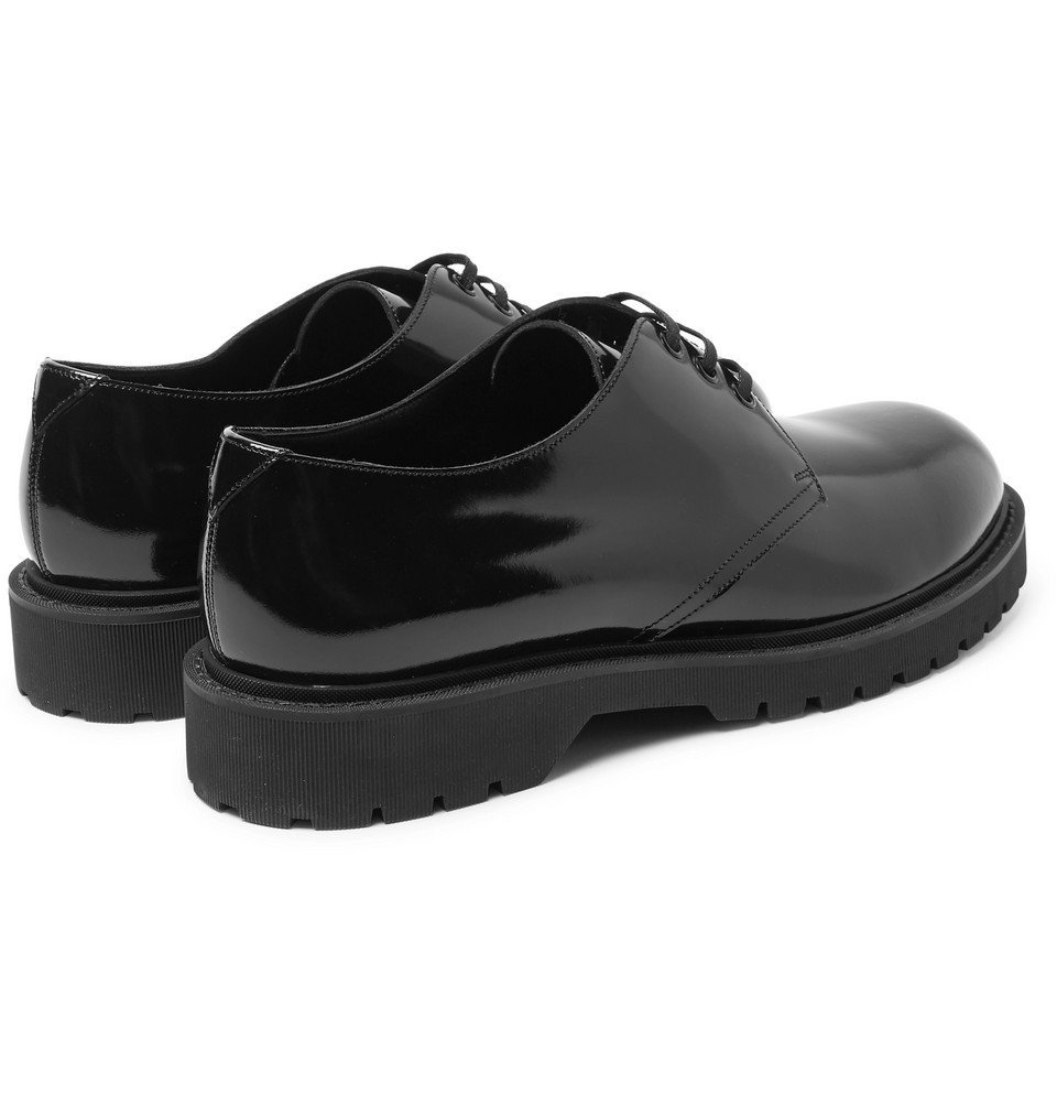Saint Laurent - Liverpool Patent-Leather Derby Shoes - Men - Black