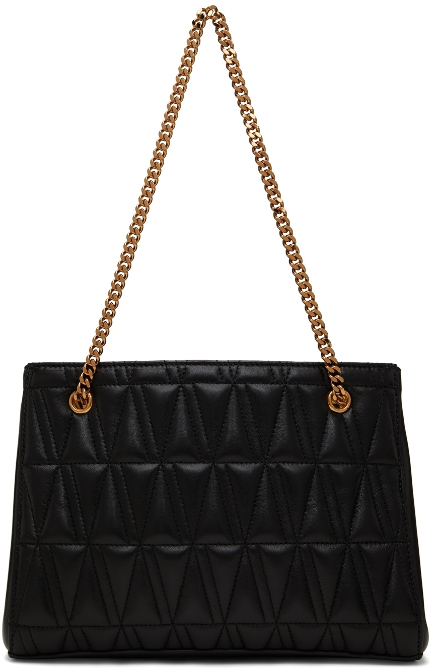 Versace Black Quilted Virtus Shoulder Bag Versace