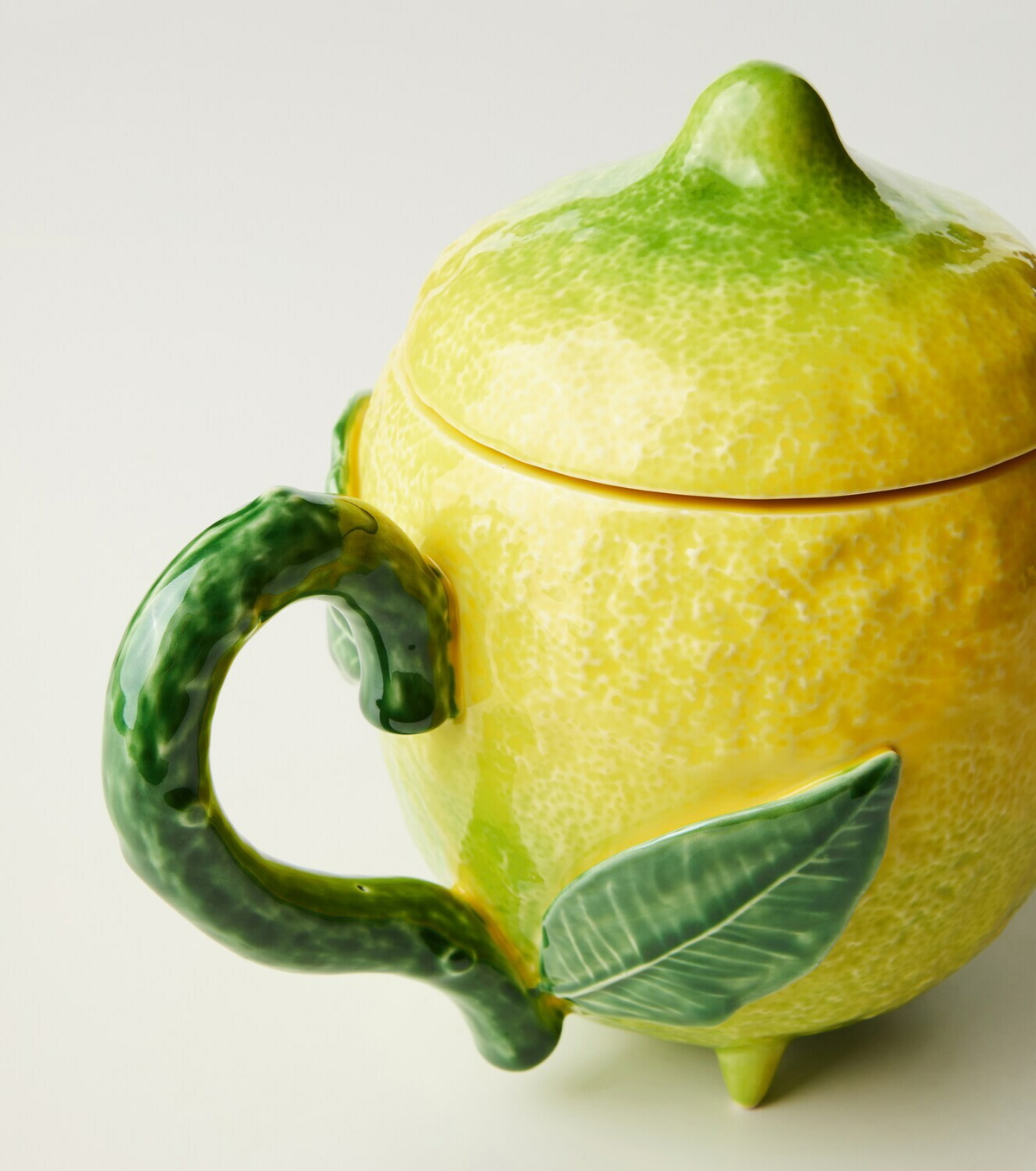 Bordallo Pinheiro Lemon ceramic teapot