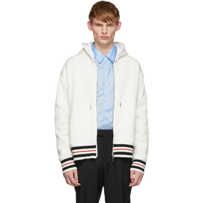 Photo: Thom Browne Off-White Chunky Rib Hoodie