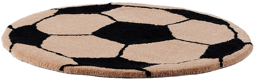 Rashelle SSENSE Exclusive Black & Beige Soccer Ball Rug