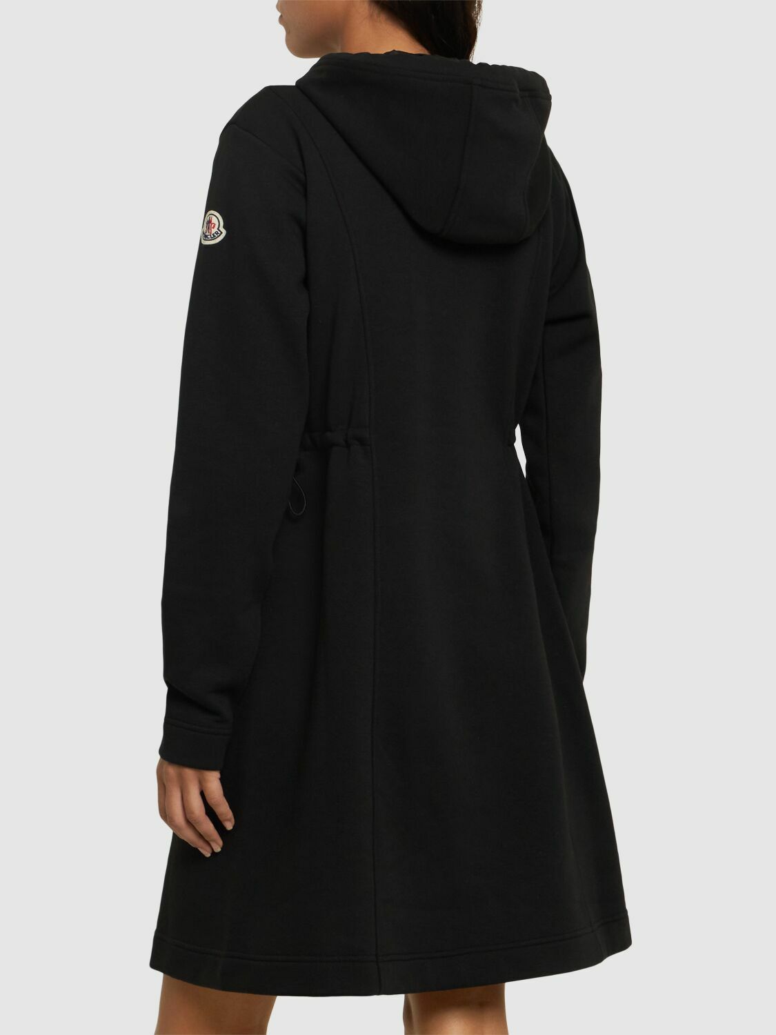 MONCLER Hooded Cotton Blend Mini Dress Moncler