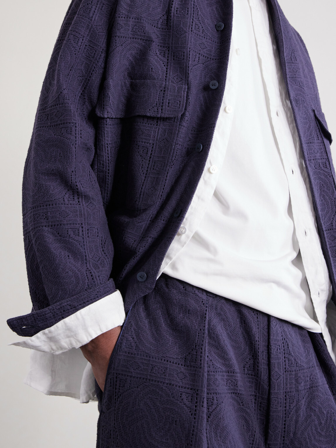 Blue Blue Japan - Cotton-Blend Shirt - Blue