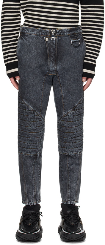 Photo: Balmain Black Ribbed Jeans