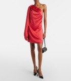 Stella McCartney One-shoulder satin minidress